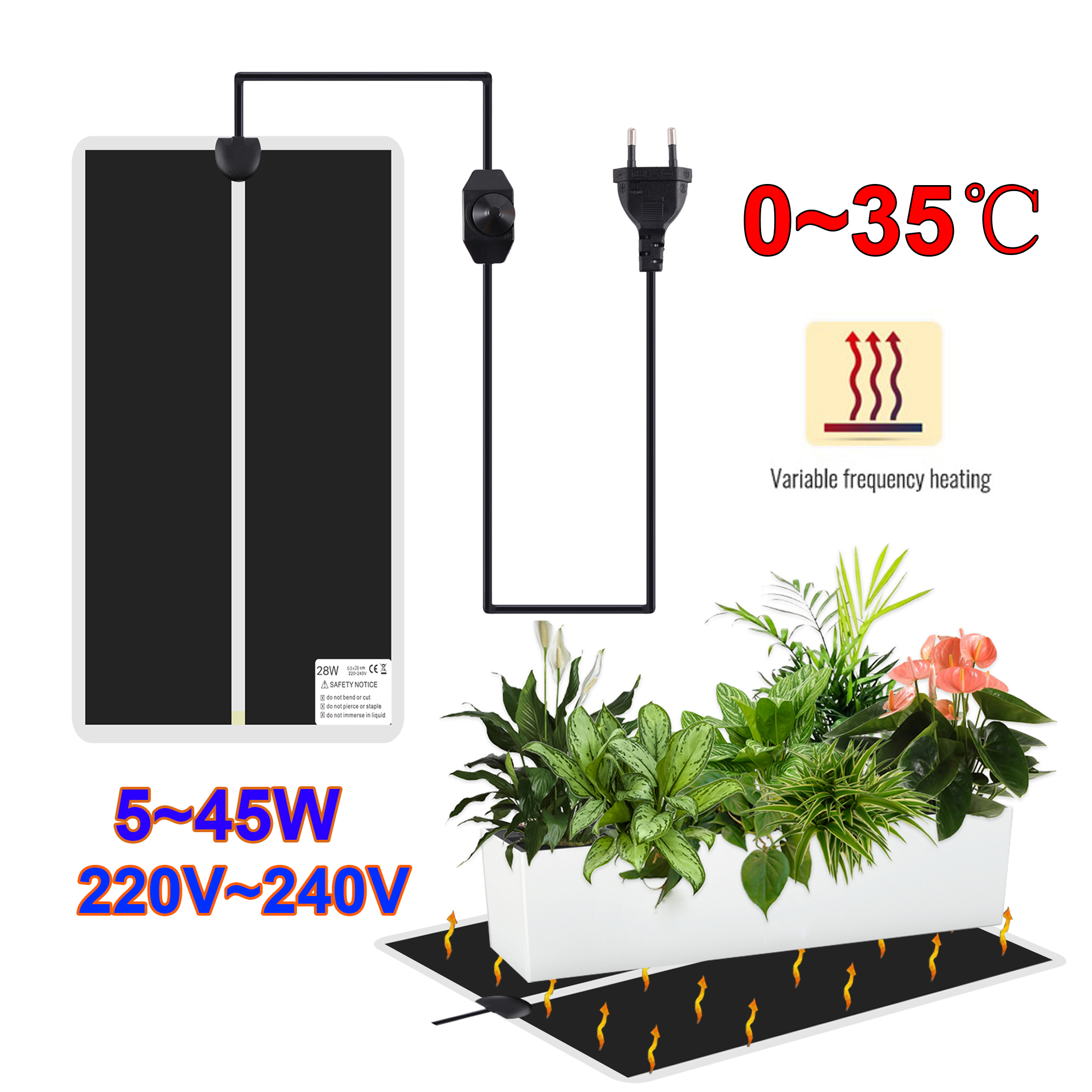 5~45W Seedling Heat Mat 220V~2 – Heat Mat Seedling Bewertung und Preis