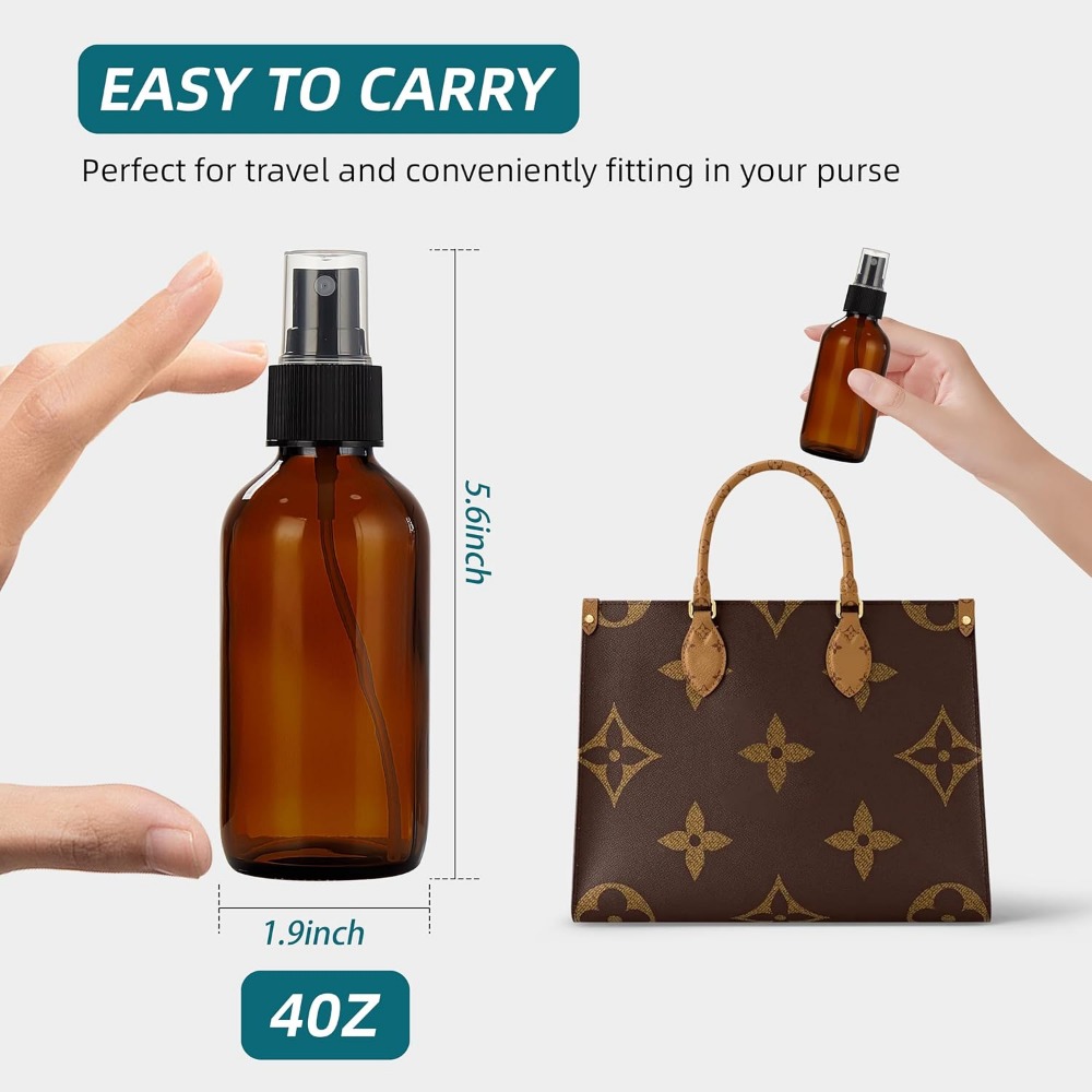 4 oz Amber Glass Spray Bottles – Misting Bottle Fine Bewertung und Preis